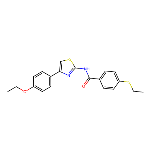 N-(4-(4-ethoxyphenyl)thiazol-2-yl)-4-(ethylthio)benzamide structure