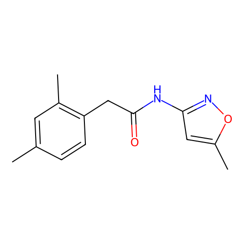 2-(2,4-dimethylphenyl)-N-(5-methylisoxazol-3-yl)acetamide structure