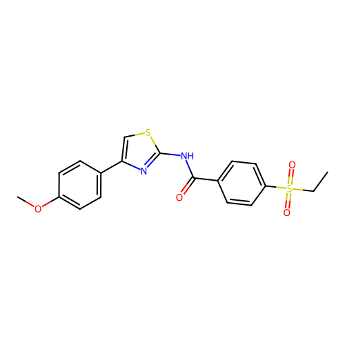 4-(ethylsulfonyl)-N-(4-(4-methoxyphenyl)thiazol-2-yl)benzamide structure