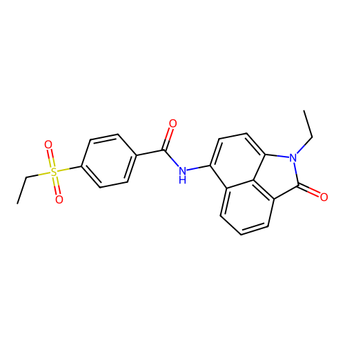 N-(1-ethyl-2-oxo-1,2-dihydrobenzo[cd]indol-6-yl)-4-(ethylsulfonyl)benzamide structure