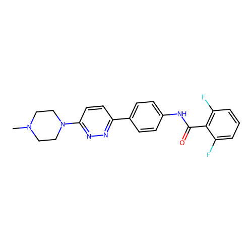 2,6-difluoro-N-(4-(6-(4-methylpiperazin-1-yl)pyridazin-3-yl)phenyl)benzamide structure