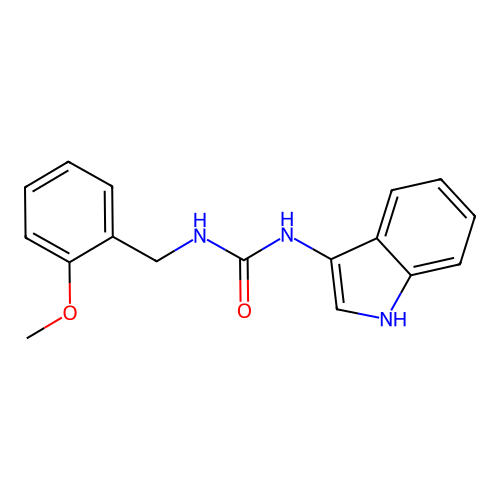 1-(1H-indol-3-yl)-3-(2-methoxybenzyl)urea structure