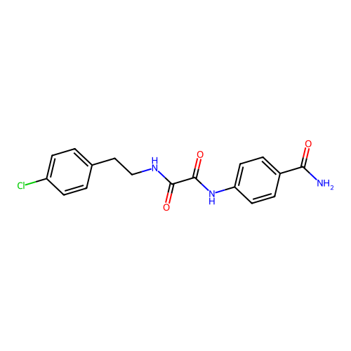 N1-(4-carbamoylphenyl)-N2-(4-chlorophenethyl)oxalamide structure