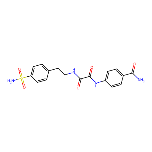 N1-(4-carbamoylphenyl)-N2-(4-sulfamoylphenethyl)oxalamide structure