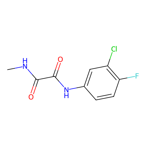 N1-(3-chloro-4-fluorophenyl)-N2-methyloxalamide structure