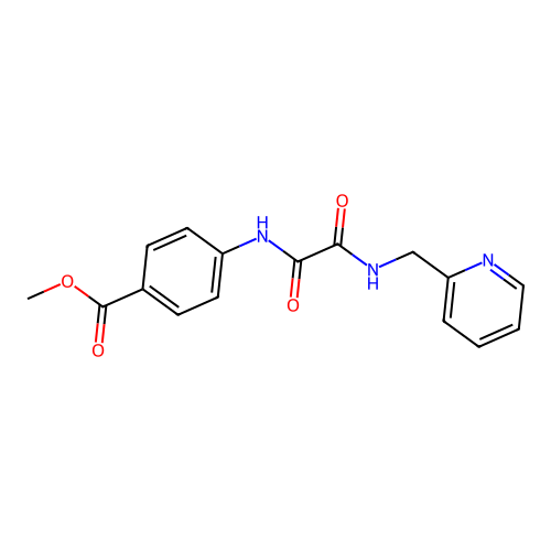 Methyl 4-(2-oxo-2-((pyridin-2-ylmethyl)amino)acetamido)benzoate structure