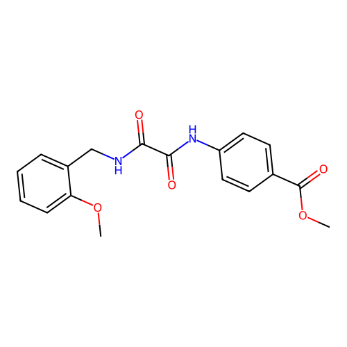 Methyl 4-(2-((2-methoxybenzyl)amino)-2-oxoacetamido)benzoate structure