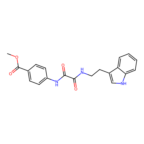 methyl 4-(2-((2-(1H-indol-3-yl)ethyl)amino)-2-oxoacetamido)benzoate structure