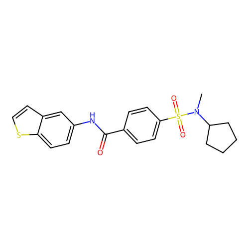 N-(1-benzothiophen-5-yl)-4-[cyclopentyl(methyl)sulfamoyl]benzamide structure