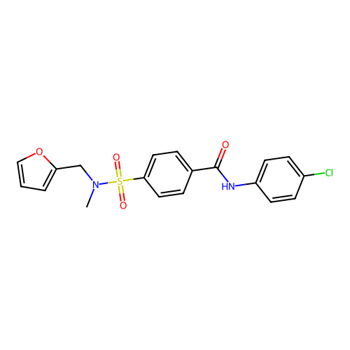 N-(4-chlorophenyl)-4-[furan-2-ylmethyl(methyl)sulfamoyl]benzamide structure