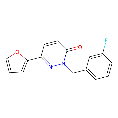 2-(3-fluorobenzyl)-6-(furan-2-yl)pyridazin-3(2H)-one structure