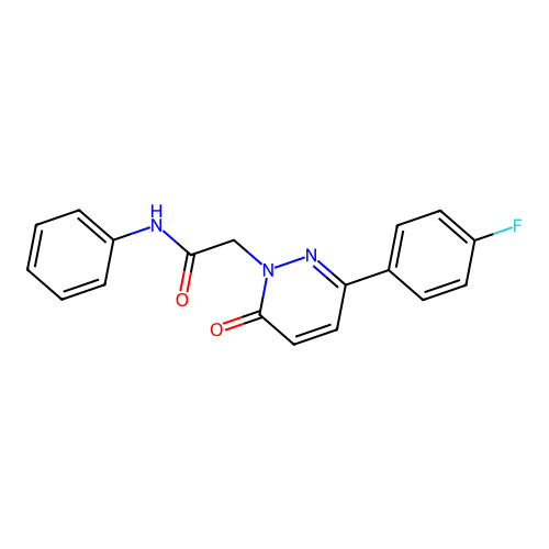 2-[3-(4-fluorophenyl)-6-oxopyridazin-1(6H)-yl]-N-phenylacetamide structure