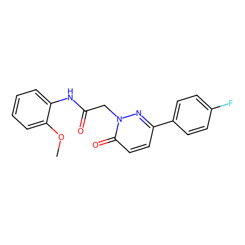 2-[3-(4-fluorophenyl)-6-oxopyridazin-1(6H)-yl]-N-(2-methoxyphenyl)acetamide structure