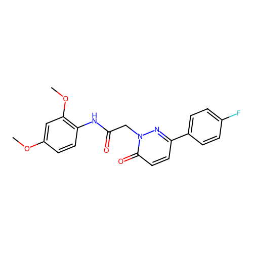 N-(2,4-dimethoxyphenyl)-2-[3-(4-fluorophenyl)-6-oxopyridazin-1(6H)-yl]acetamide structure
