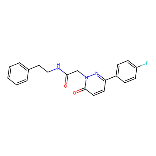 2-(3-(4-fluorophenyl)-6-oxopyridazin-1(6H)-yl)-N-phenethylacetamide structure