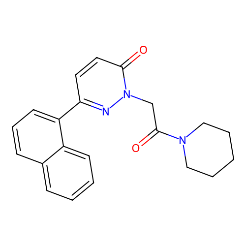 6-Naphthalen-1-yl-2-(2-oxo-2-piperidin-1-ylethyl)pyridazin-3-one structure