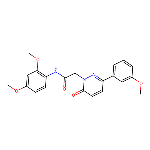 N-(2,4-dimethoxyphenyl)-2-(3-(3-methoxyphenyl)-6-oxopyridazin-1(6H)-yl)acetamide structure