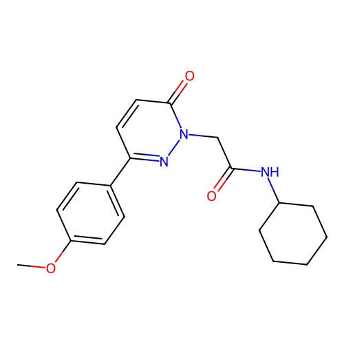 N-cyclohexyl-2-[3-(4-methoxyphenyl)-6-oxopyridazin-1-yl]acetamide structure