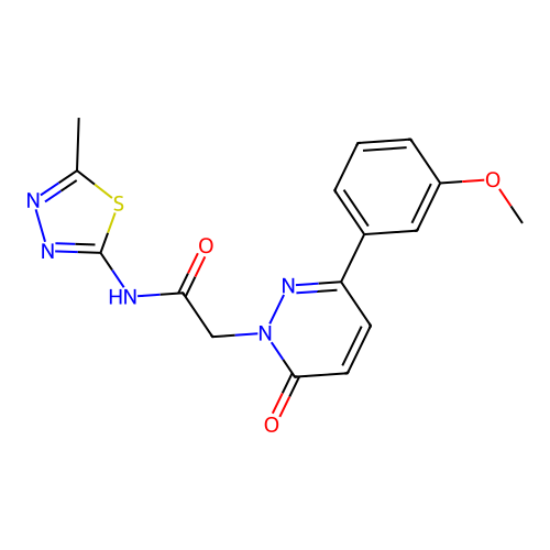 2-(3-(3-methoxyphenyl)-6-oxopyridazin-1(6H)-yl)-N-(5-methyl-1,3,4-thiadiazol-2-yl)acetamide structure