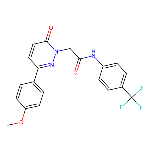 2-(3-(4-methoxyphenyl)-6-oxopyridazin-1(6H)-yl)-N-(4-(trifluoromethyl)phenyl)acetamide structure