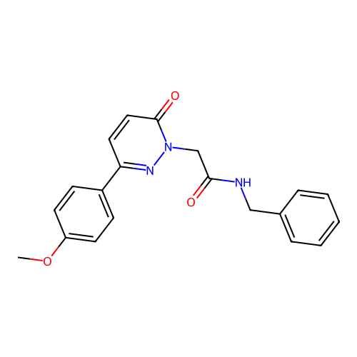 N-benzyl-2-(3-(4-methoxyphenyl)-6-oxopyridazin-1(6H)-yl)acetamide structure