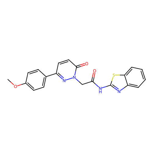 N-(benzo[d]thiazol-2-yl)-2-(3-(4-methoxyphenyl)-6-oxopyridazin-1(6H)-yl)acetamide structure