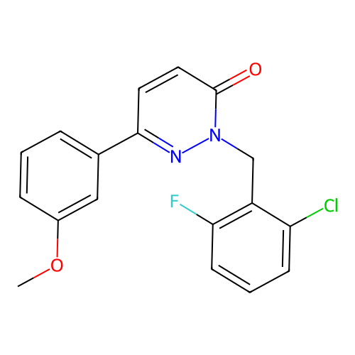 2-(2-chloro-6-fluorobenzyl)-6-(3-methoxyphenyl)pyridazin-3(2H)-one structure