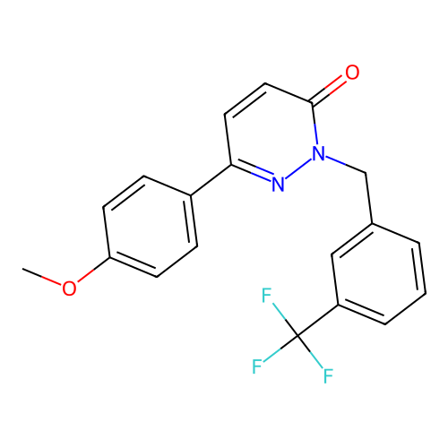 6-(4-methoxyphenyl)-2-(3-(trifluoromethyl)benzyl)pyridazin-3(2H)-one structure