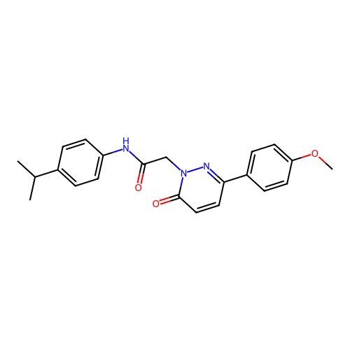 N-(4-isopropylphenyl)-2-(3-(4-methoxyphenyl)-6-oxopyridazin-1(6H)-yl)acetamide structure