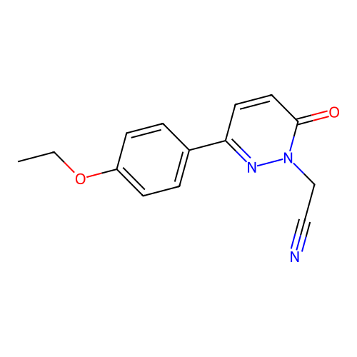 2-(3-(4-ethoxyphenyl)-6-oxopyridazin-1(6H)-yl)acetonitrile structure