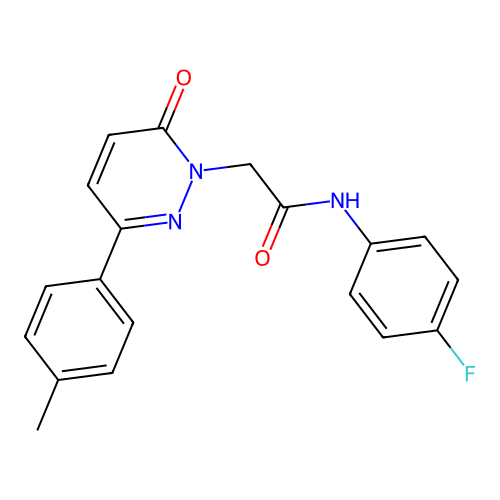 N-(4-fluorophenyl)-2-[3-(4-methylphenyl)-6-oxopyridazin-1-yl]acetamide structure