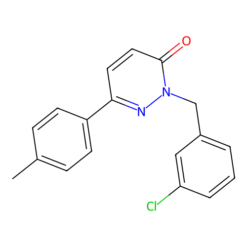 2-(3-chlorobenzyl)-6-(p-tolyl)pyridazin-3(2H)-one structure