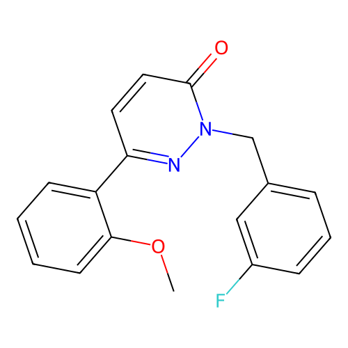 2-(3-fluorobenzyl)-6-(2-methoxyphenyl)pyridazin-3(2H)-one structure