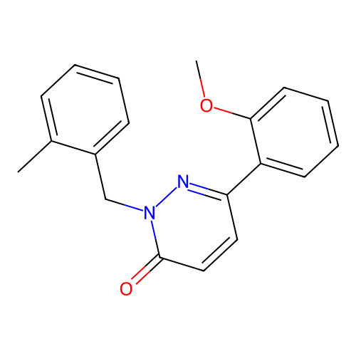 6-(2-methoxyphenyl)-2-(2-methylbenzyl)pyridazin-3(2H)-one structure