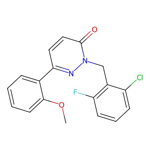 2-(2-chloro-6-fluorobenzyl)-6-(2-methoxyphenyl)pyridazin-3(2H)-one structure