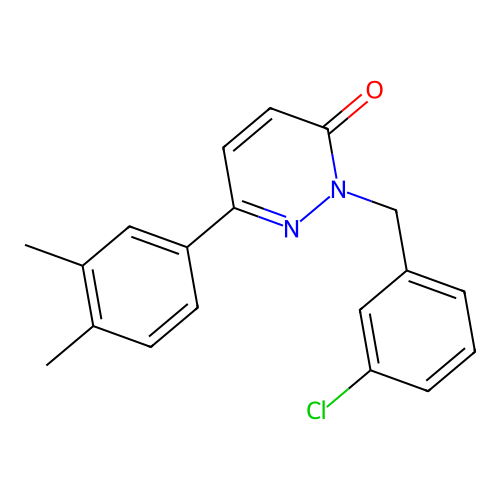 2-(3-chlorobenzyl)-6-(3,4-dimethylphenyl)pyridazin-3(2H)-one structure