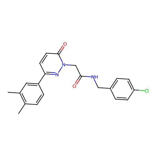 N-(4-chlorobenzyl)-2-(3-(3,4-dimethylphenyl)-6-oxopyridazin-1(6H)-yl)acetamide structure