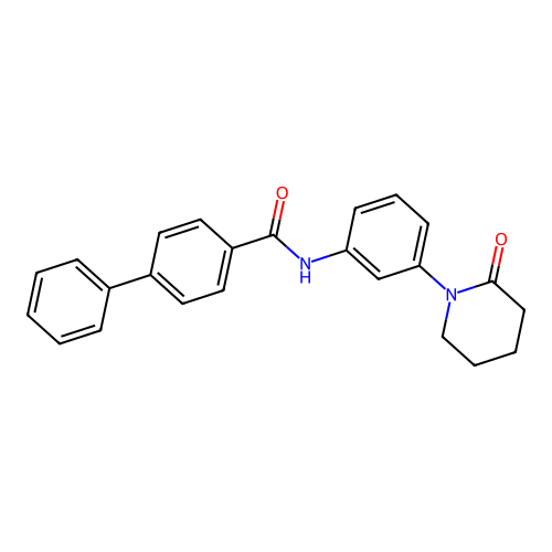 N-[3-(2-oxopiperidin-1-yl)phenyl]-[1,1'-biphenyl]-4-carboxamide structure