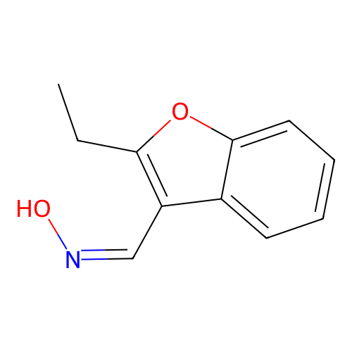(NZ)-N-[(2-ethyl-1-benzofuran-3-yl)methylidene]hydroxylamine structure