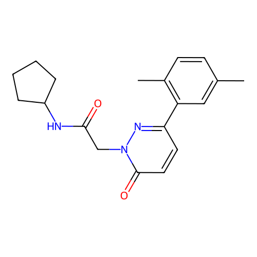 N-cyclopentyl-2-[3-(2,5-dimethylphenyl)-6-oxopyridazin-1-yl]acetamide structure