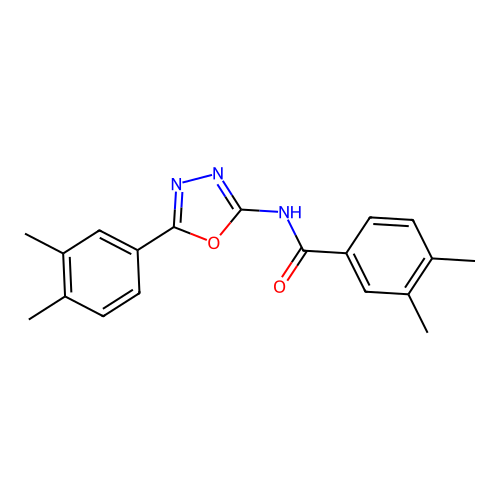 N-[5-(3,4-dimethylphenyl)-1,3,4-oxadiazol-2-yl]-3,4-dimethylbenzamide structure