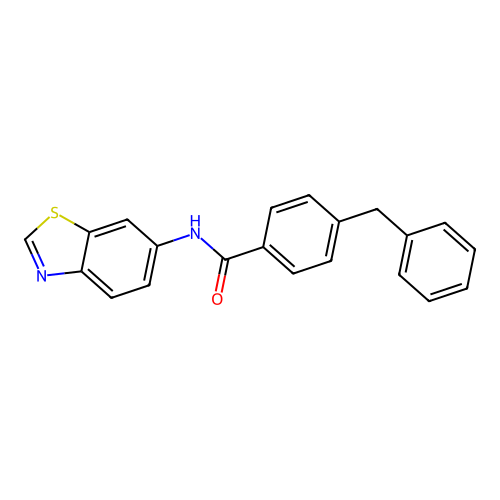 N-(1,3-benzothiazol-6-yl)-4-benzylbenzamide structure