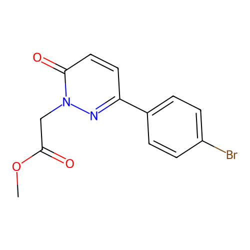 methyl [3-(4-bromophenyl)-6-oxopyridazin-1(6H)-yl]acetate structure