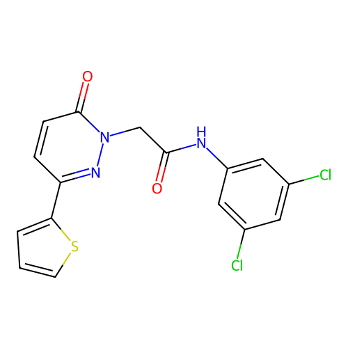 N-(3,5-dichlorophenyl)-2-(6-oxo-3-(thiophen-2-yl)pyridazin-1(6H)-yl)acetamide structure