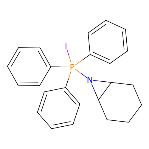 Phosphorane, (7-azabicyclo[4.1.0]hept-7-yl)iodotriphenyl- structure