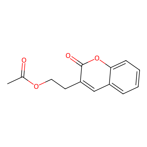 2-(2-Oxochromen-3-yl)ethyl acetate structure
