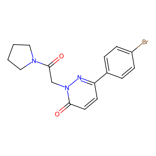 6-(4-Bromophenyl)-2-(2-oxo-2-pyrrolidin-1-ylethyl)pyridazin-3-one structure