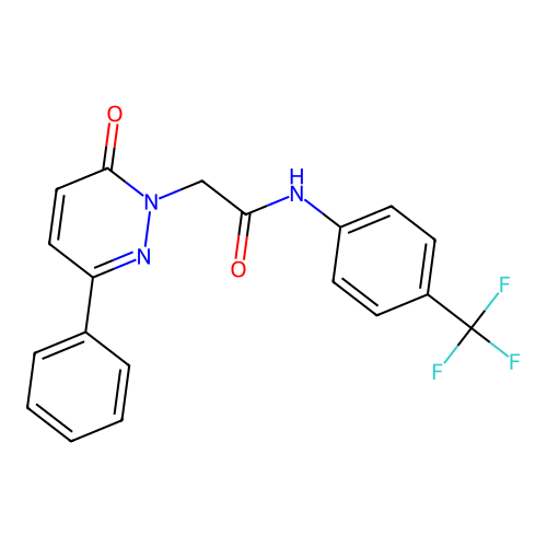 2-(6-oxo-3-phenylpyridazin-1(6H)-yl)-N-(4-(trifluoromethyl)phenyl)acetamide structure
