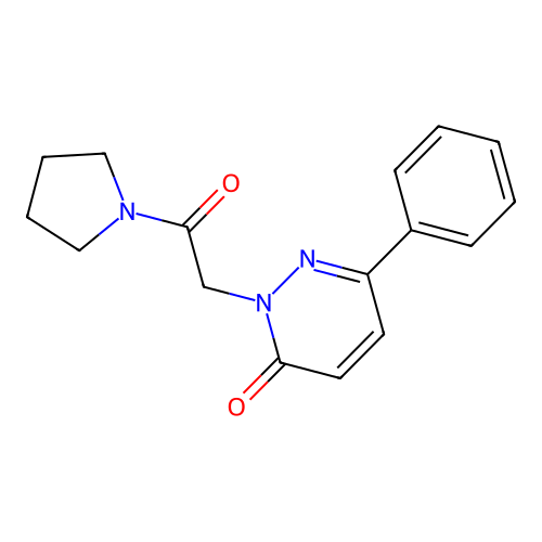 2-(2-oxo-2-(pyrrolidin-1-yl)ethyl)-6-phenylpyridazin-3(2H)-one structure