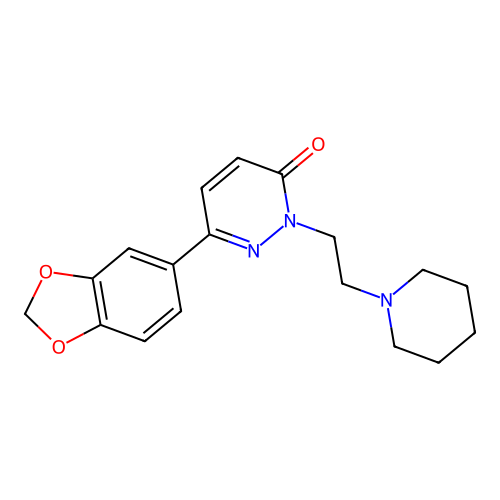 6-(benzo[d][1,3]dioxol-5-yl)-2-(2-(piperidin-1-yl)ethyl)pyridazin-3(2H)-one structure